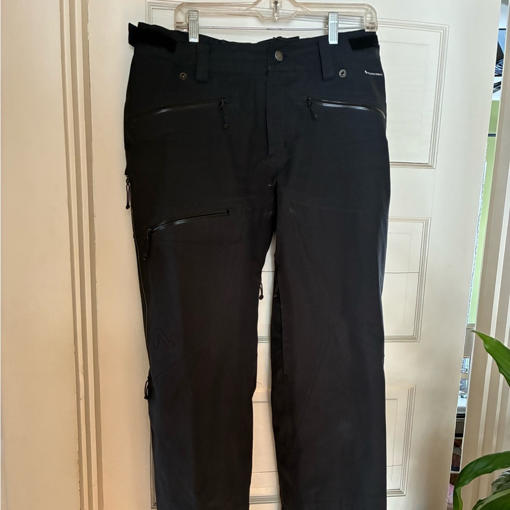 Women's Black hard shell unlined ski pants